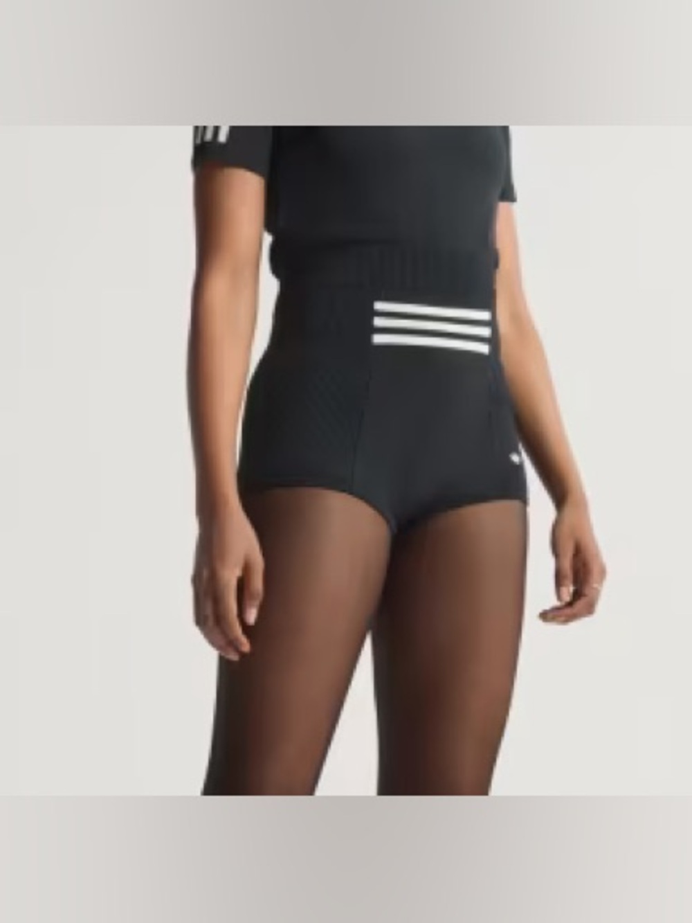 ADIDAS Black Knit Sock Boyshort NWOT (Reg. $75)